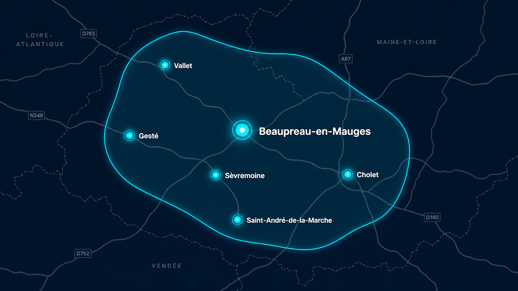 Zone d'intervention du coach sportif : Sèvremoine, Cholet, Saint-Macaire-en-Mauges, Mortagne-sur-Sèvre, La Séguinière et alentours (Maine-et-Loire)